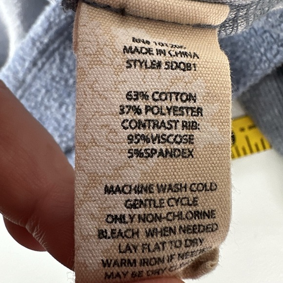 Soft Surroundings Sweatshirt Womens 1X Blue 1/4 Zip Mock Neck Terry Textured - Picture 8 of 11